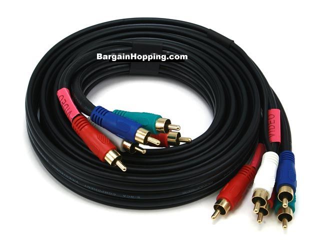 6' (RG-59/U) 5-RCA Component Video/Audio Coaxial Cable - Click Image to Close